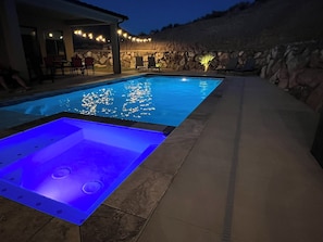 Outdoor pool, a heated pool