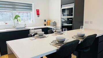 Microwave, oven, dishwasher, toaster