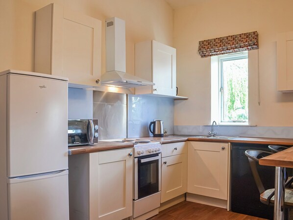 Dishwasher, high chair, cookware/dishes/utensils