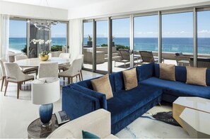 Penthouse, 3 Bedrooms, Ocean View | Living area - Garza Blanca Resort & Spa Los Cabos (Cabo San Lucas)