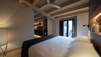 1 bilik tidur, peralatan tempat tidur premium, gebar bulu kapas