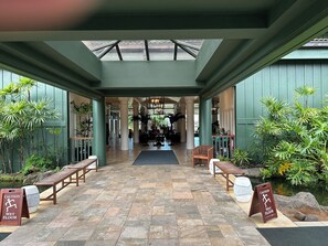 Outdoor banquet area