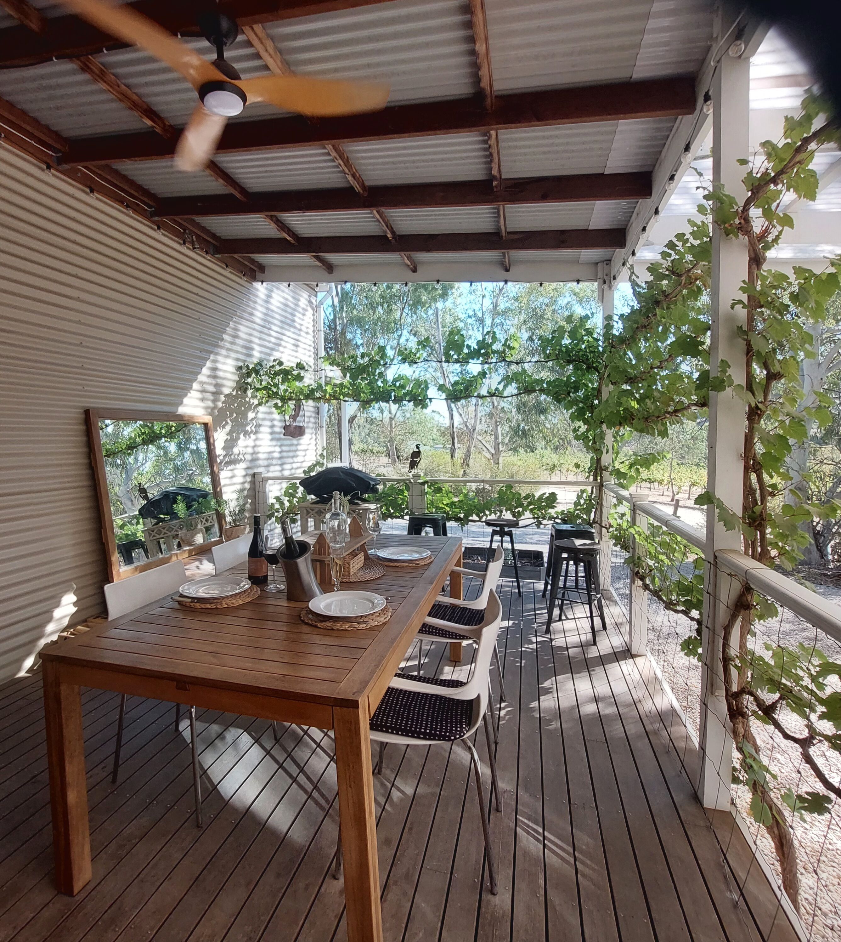 Large deck dining