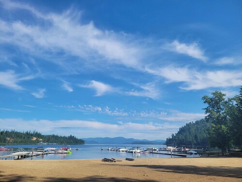 Waterfront house on Priest Lake with private lake frontage.   