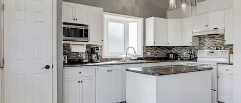 Microwave, oven, stovetop, dishwasher