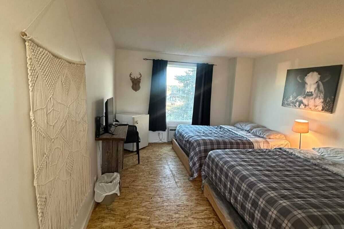 Kamer, uitzicht op heuvels | Hypoallergeen beddengoed, een bureau, een laptopwerkplek