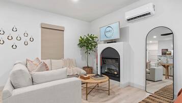 TV, fireplace, offices