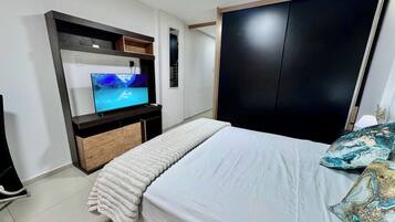 1 habitación, tabla de planchar con plancha, wifi y ropa de cama