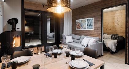 A compact luxury apartment with sauna. Great location near slopes.