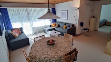 TV connectée, cheminée, livres, chaßne hi-fi