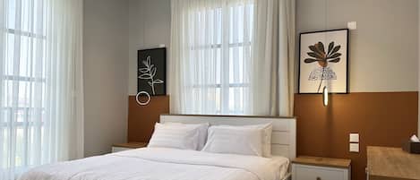 Apartamento design, 3 quartos | 3 quartos, cortinas blackout, ferros/tábuas de passar roupa