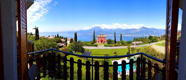 Panoramic Double or Twin Room, Balcony, Lake View | View from room - Hotel Diana (San Zeno di Montagna)