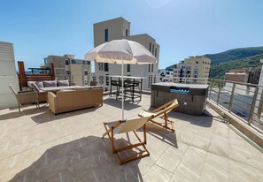 Luxury Penthouse | Terrace/patio - Sunny Side Resort & Spa (Becici)