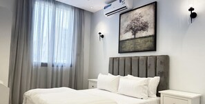 時尚公寓, 3 間臥室 | 3 間臥室、遮光布/窗簾、熨斗/熨衣板、免費無線上網