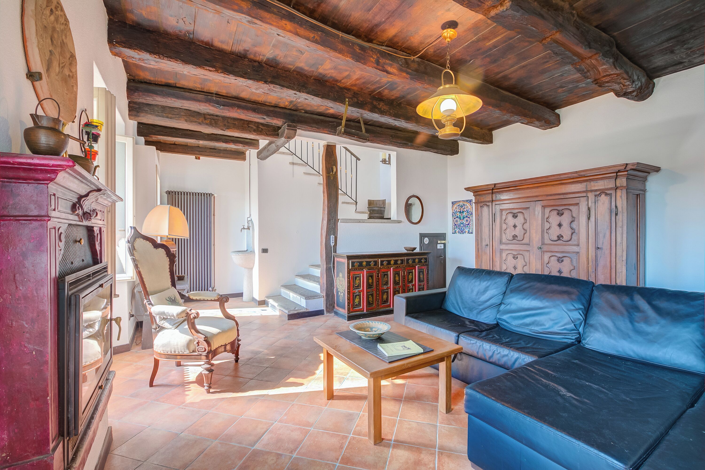 21-inch flat-screen TV with cable channels, TV