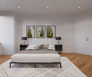 2 slaapkamers, een strijkplank/strijkijzer, gratis wifi, beddengoed