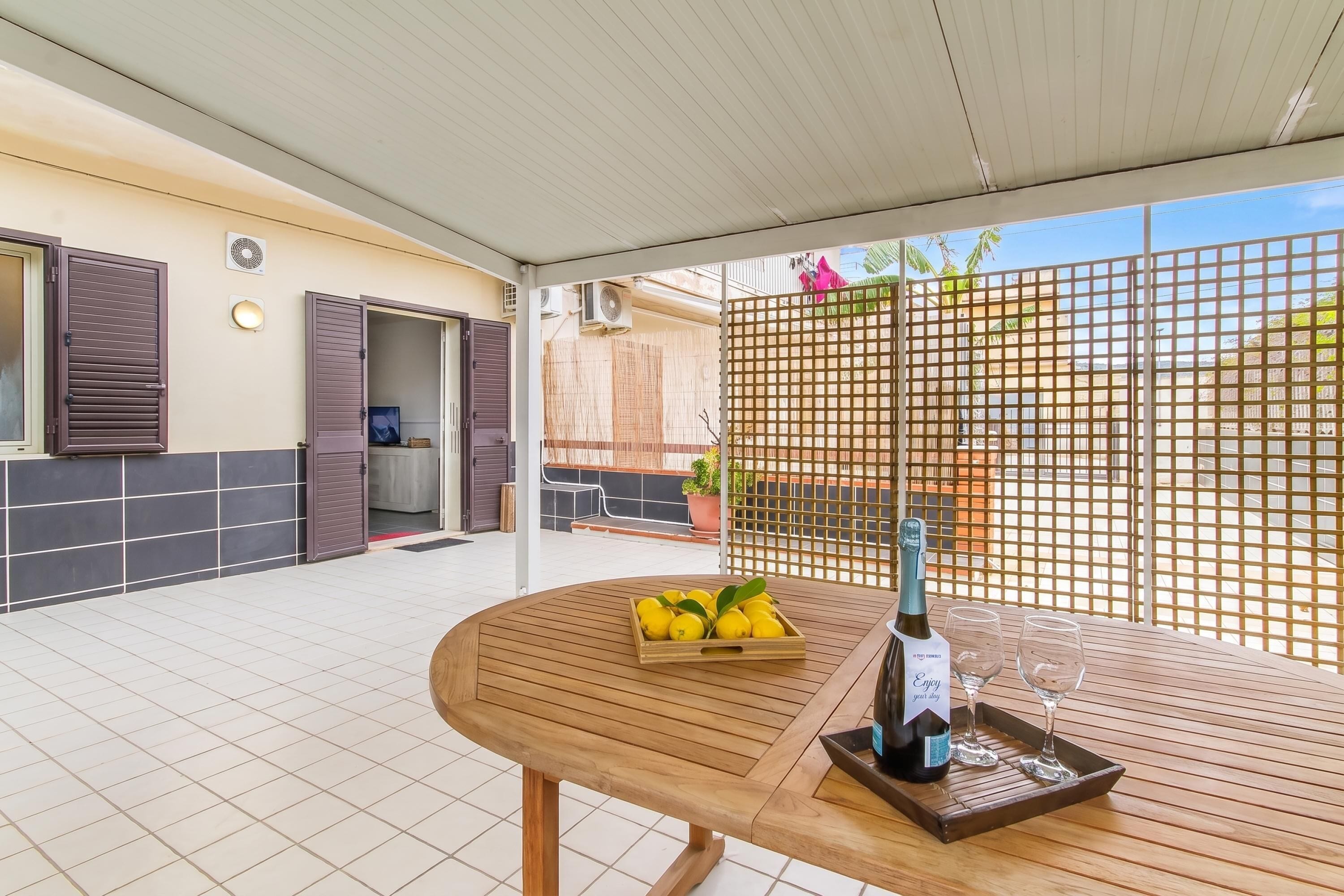 Family Apartment, 2 Bedrooms, Terrace (Distefano House Close To Sea) | Outdoor dining