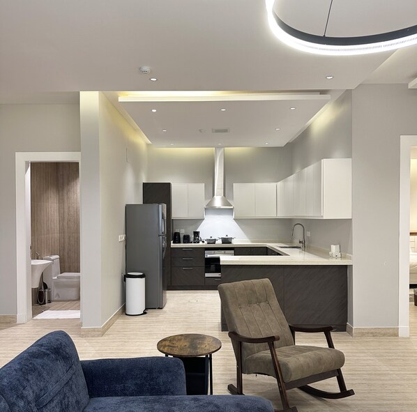 Design-Apartment, 3 Schlafzimmer | Wohnbereich