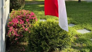 Une maison avec un mât sur lequel flotte le drapeau de l’État du Texas et un autre drapeau portant l’inscription « 12 avril 1776 ».