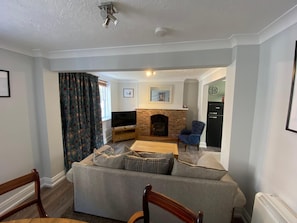 Cottage | Living area | TV, fireplace