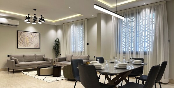 Design Apartment, 3 Bedrooms | Living area - Kease Malqa B-4 Royal Touch AZ31 (Riyadh)