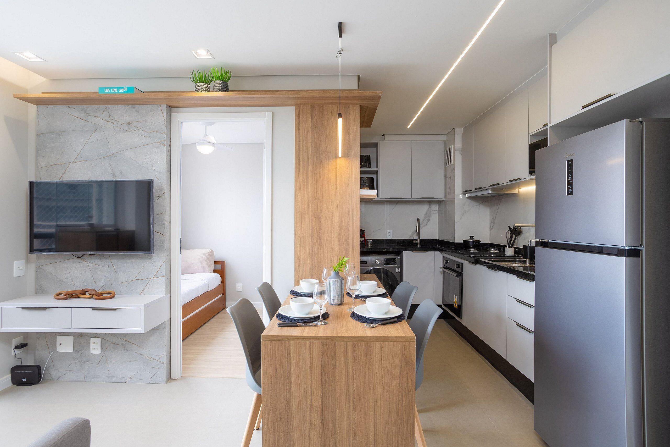 Apartamento básico | Cozinha privada | Geladeira