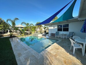 Outdoor pool, a heated pool - JULY/AUG 2025 STILL AVAILABLE!!! 3 BR Canal Home in Big Pine - Private Pool/Spa! (Big Pine Key)