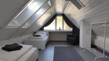 5 makuuhuonetta, vauvan matkasänky, Wi-Fi, vuodevaatteet