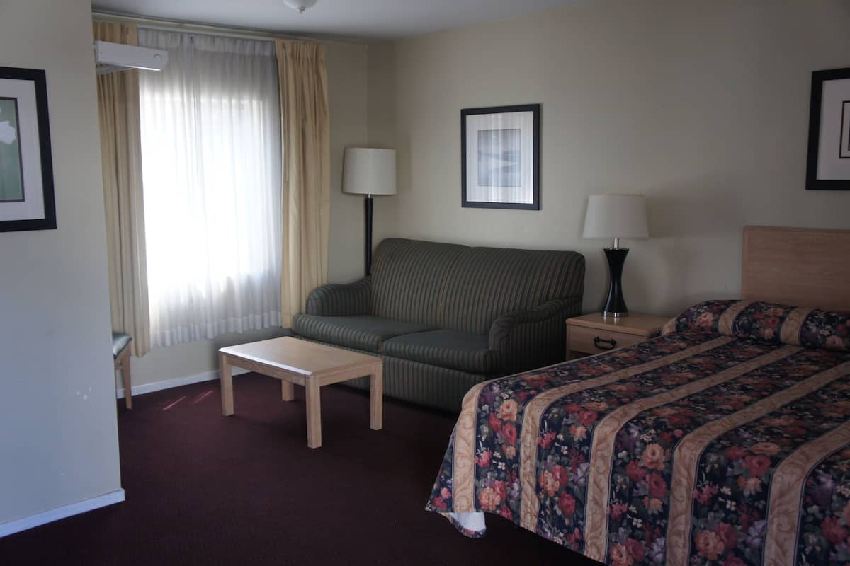 Kamer, 1 kingsize bed, niet-roken, kitchenette | 1 slaapkamer, verduisterende gordijnen, een strijkplank/strijkijzer