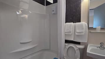 Comfort Double Room | Bathroom | Combined shower/tub, towels, soap, toilet paper