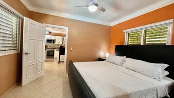 2 bedrooms, in-room safe, iron/ironing board, WiFi