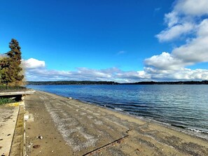Playa en los alrededores y camastros 