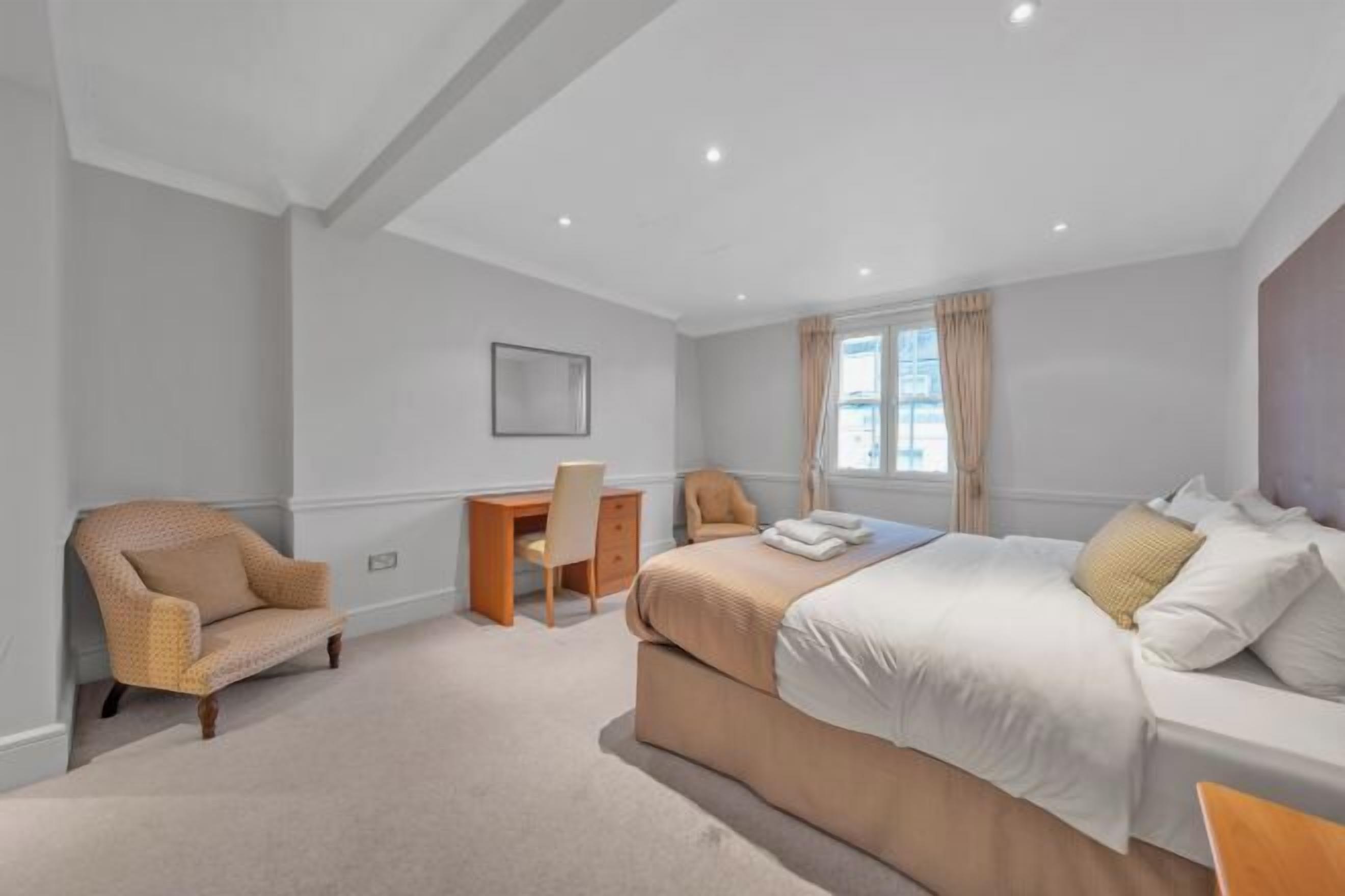 Desk, blackout curtains, iron/ironing board, free WiFi