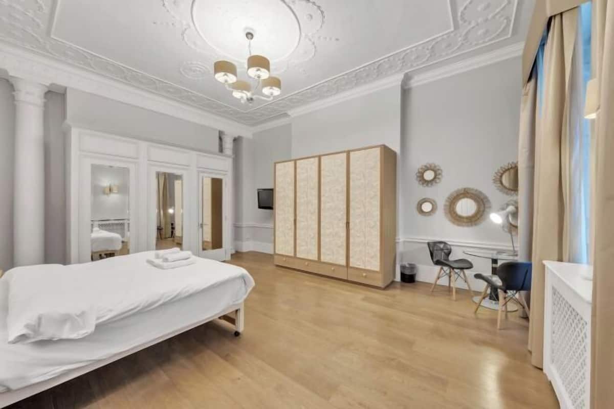 Desk, blackout curtains, iron/ironing board, free WiFi