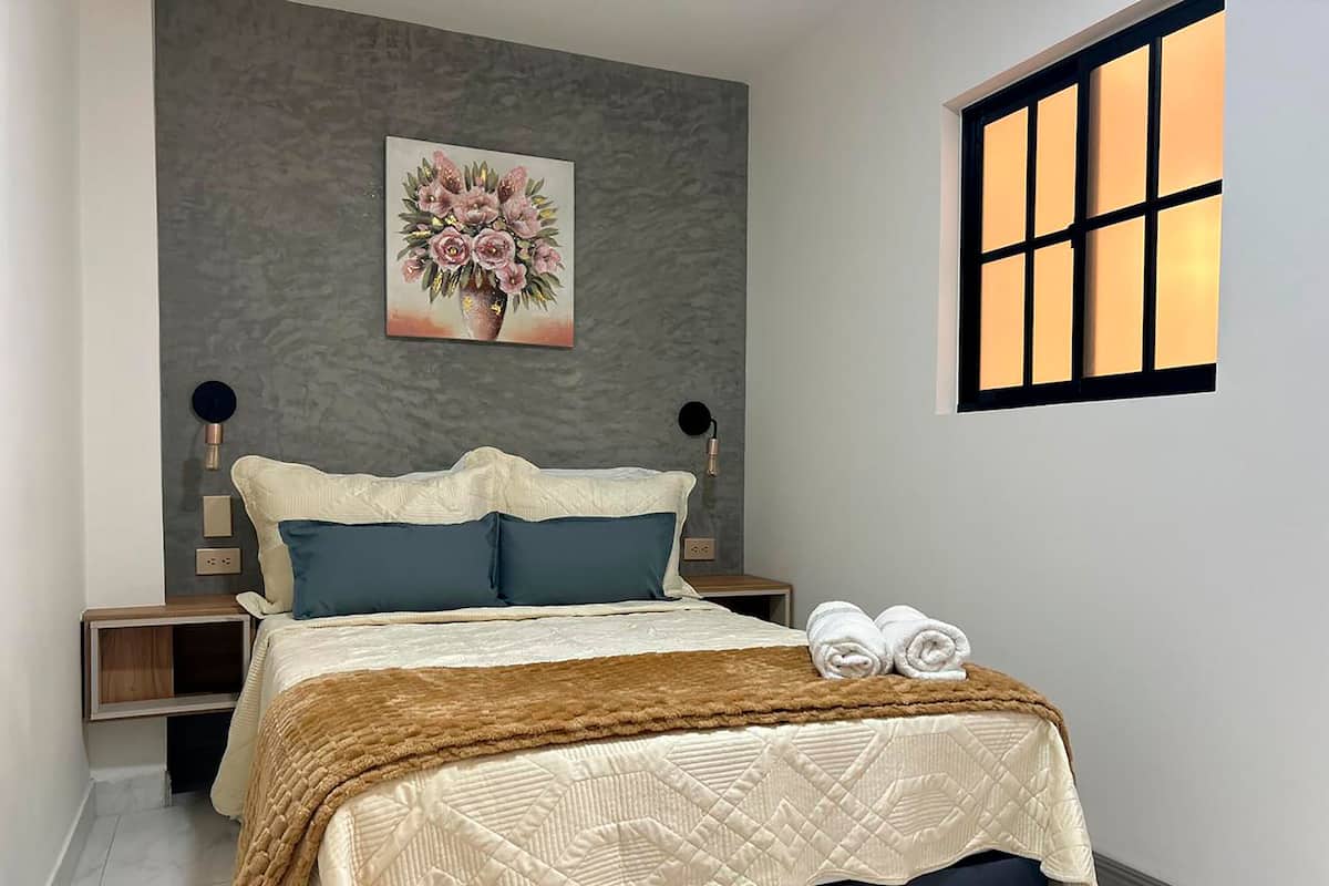 Premium bedding, down duvets, memory-foam beds, individually furnished