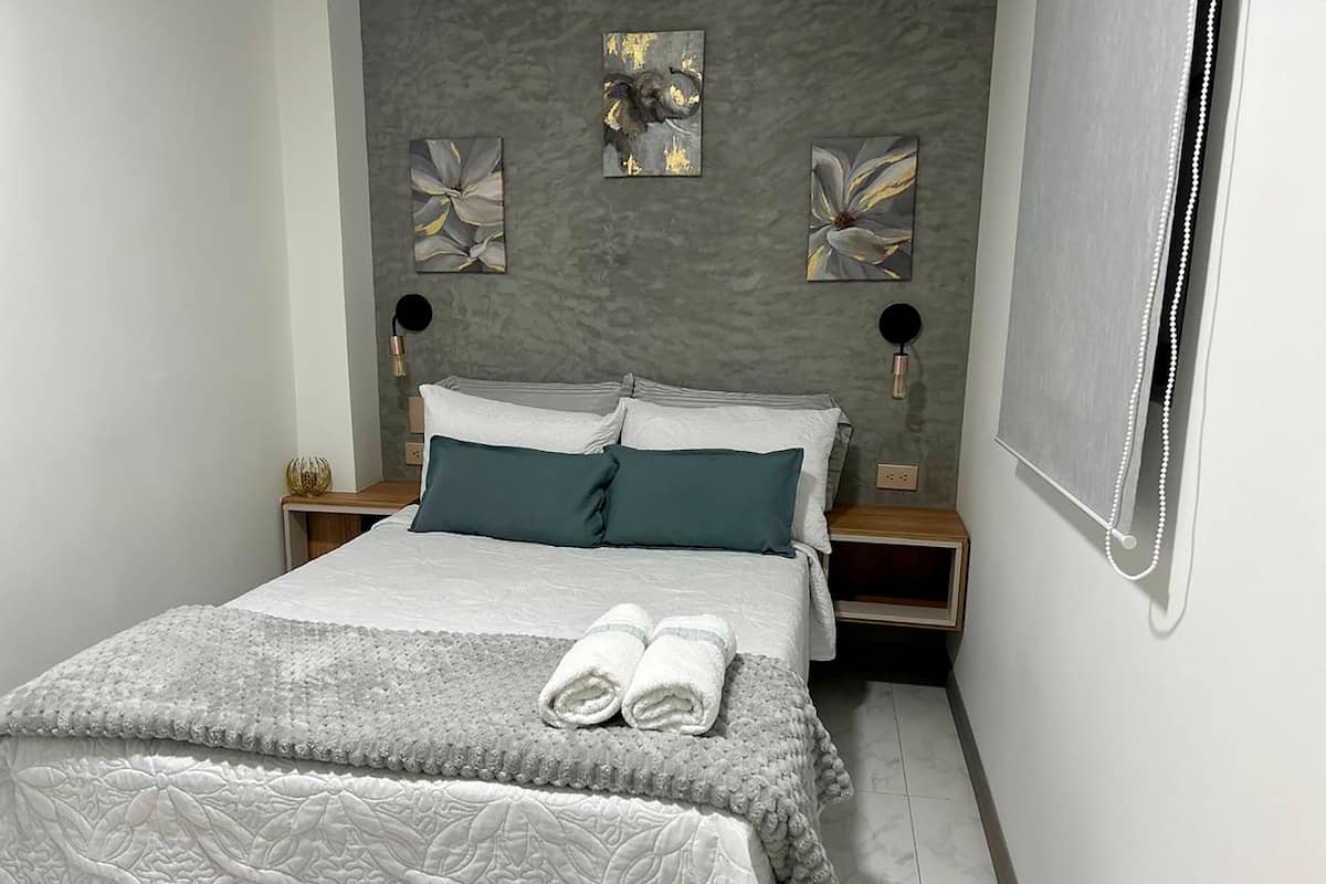 Premium bedding, down duvets, memory-foam beds, individually furnished
