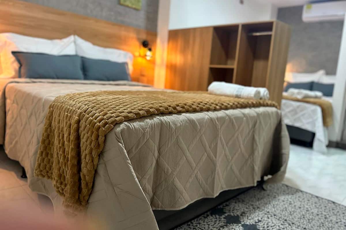 Premium bedding, down duvets, memory-foam beds, individually furnished