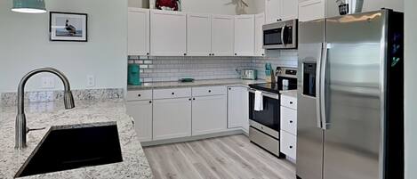 House, Multiple Beds, Patio (Pelican's Landing) | Private kitchen | Coffee/tea maker
