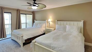 2 bedrooms, individually decorated, individually furnished, bed sheets