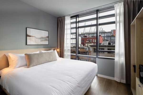 Hair dryer, bathrobes, towels, soap