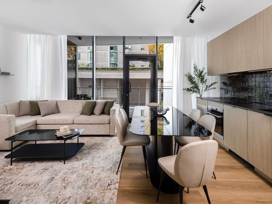 Family Apartment | Premium bedding, pillowtop beds, blackout drapes, soundproofing