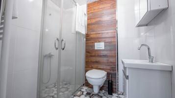 Apartemen Klasik, pemandangan kota | Kamar mandi