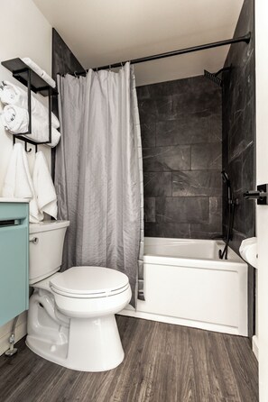 Hair dryer, towels