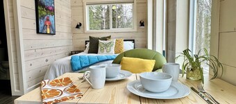 Experience serenity in a deluxe tiny house amid the Eklutna Valley's beauty.