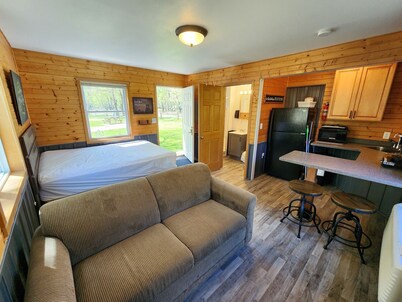 Studio cottage at Lake Road Campground, near the Majestic Mississippi River.