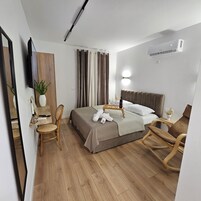 Stúdíóíbúð | Rúmföt af bestu gerð, dúnsængur, rúm með memory foam dýnum