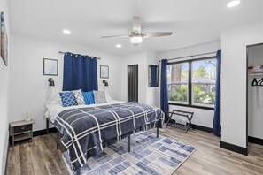 5 soveværelser, skrivebord, strygejern/strygebræt, weekendseng