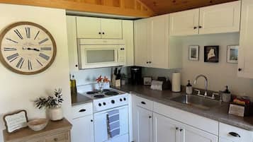 Microwave, oven, stovetop, paper towels