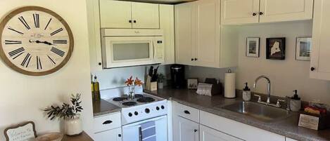 Microwave, oven, stovetop, paper towels