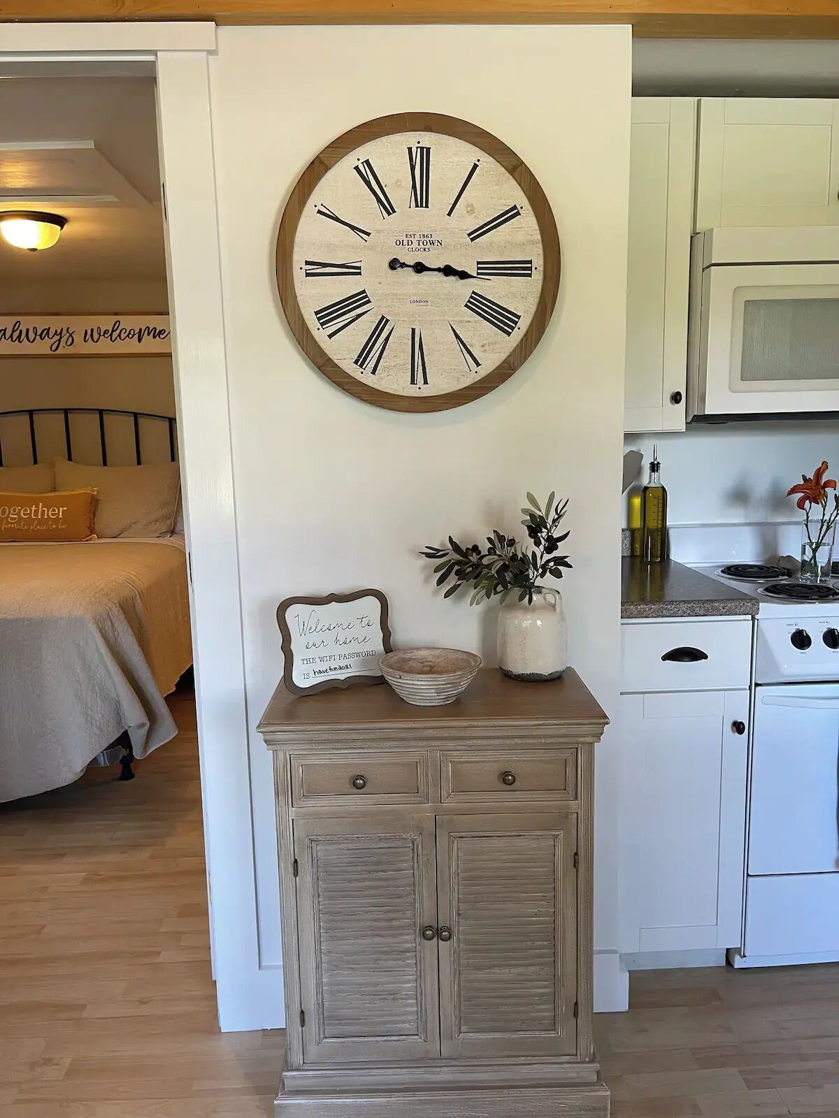 Microwave, oven, stovetop, paper towels